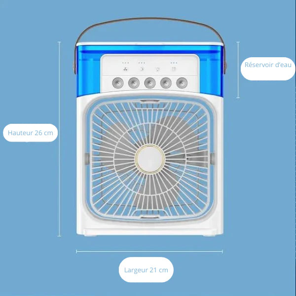 Ventilateur humidificateur portable